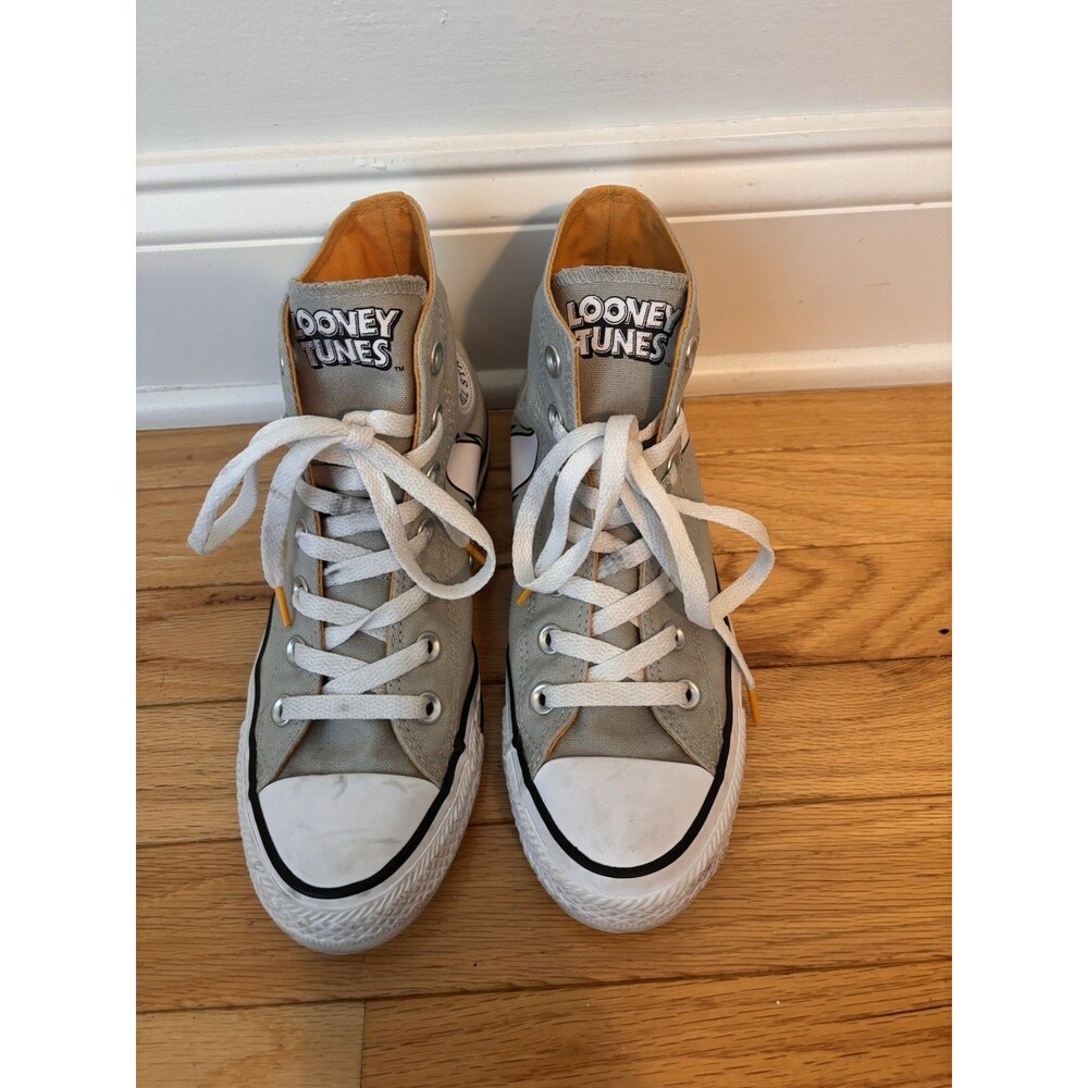 Converse x Looney Tunes Bugs Bunny Chuck Taylor High Top Gray Mens 5 W7 - Picture 3 of 12